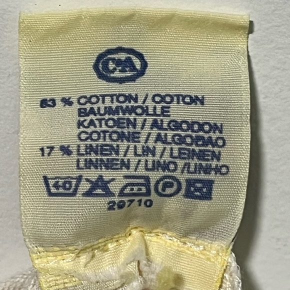 Yessica Women’s Beige Cotton-Linen Blend Relaxed Trousers - Size 42 - Picture 3 of 15